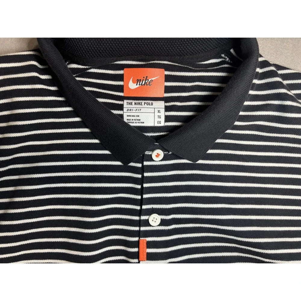Nike Dri-FIT The Nike Polo Striped Men's XL Black/White
